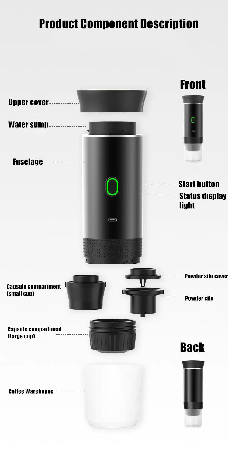 WhirlPress 3-in-1 Portable Coffee Maker